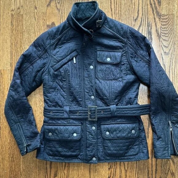 Barbour Polarquilt Jacket Navy size 6 - Picture 1 of 7
